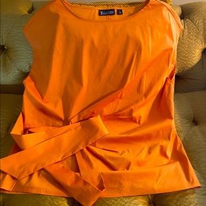 Mandarin wrap blouse